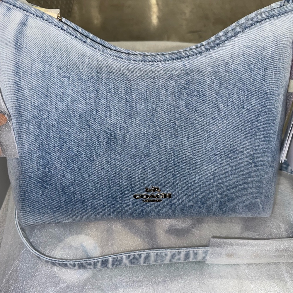Coach Light Blue Denim Crossbody Bag